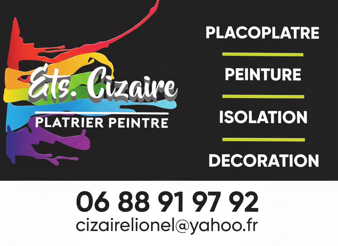 Carte de visite Éts. Cizaire - Peintre en bâtiment
